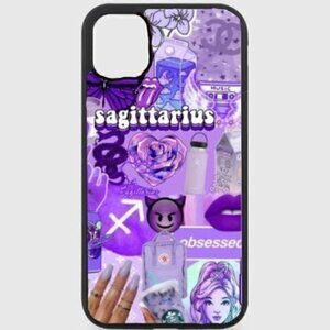 Purple Sagittarius Zodiac Sign Phone Case